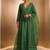 Green embroidered chanderi silk kurta set