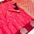 Red soft silk saree with zari weaving & rajhans motifs
