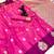 Pink soft silk saree with zari weaving & peacock motifs