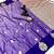 Purple soft silk saree with zari weaving & peacock motifs