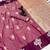Wine soft silk saree with zari weaving & floral motifs