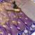 Purple premium soft silk saree with zari weaving & floral border