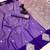 Purple soft silk saree with zari weaving & floral motifs