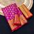 Pink soft banarasi silk saree with zari weaving & rich pallu
