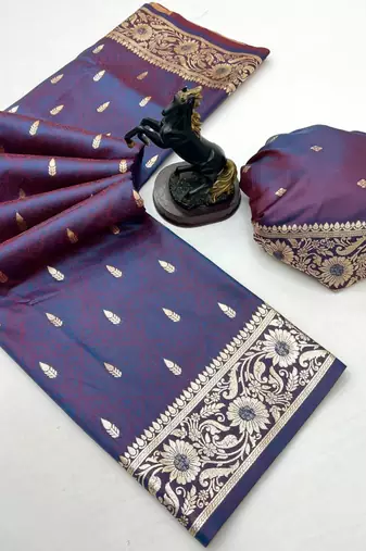 Rama green banarasi silk saree with embossed weaving design