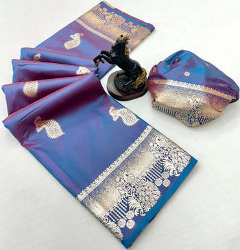 Rama green banarasi silk saree with zari embossed peacock design 2