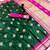 Green soft silk saree with kolam zari motifs & designer pallu