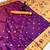 Magenta soft silk paithani saree with lotus zari weaving & meenakari border