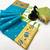 Sky blue soft silk paithani saree with lotus zari weaving & meenakari border