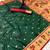 Green soft silk paithani saree with lotus zari weaving & meenakari border