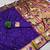 Purple soft silk paithani saree with peacock meena zari border & rich pallu