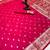 Hot pink banarasi silk saree with self weaving design & rich zari pallu