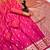 Hot pink banarasi silk saree with embossed weaving design