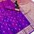 Magenta banarasi silk saree with embossed weaving design