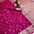 Pink banarasi silk saree with embossed weaving design