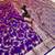 Purple banarasi silk saree with zari embossed jal design & rich pallu