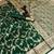 Green banarasi silk saree with zari embossed jal design & rich pallu
