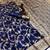 Navy blue banarasi silk saree with zari embossed jal design & rich pallu
