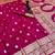Dark pink banarasi silk saree with zari embossed jal design & rich pallu