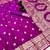 Pink banarasi silk saree with zari embossed jal design & rich pallu