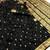 Black soft silk saree with zari butti design & rich woven pallu