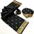 Black soft silk saree with zari butti design & rich woven pallu