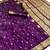 Wine soft silk saree with zari butti design & rich woven pallu