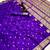 Purple soft silk saree with zari butti design & rich woven pallu