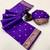 Purple soft silk saree with zari butti design & rich woven pallu