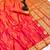 Orange soft silk saree with zari butti design & rich woven pallu