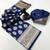 Navy blue soft silk saree with zari butti design & rich woven pallu