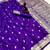 Purple paithani soft silk saree with nath butti & rich zari pallu