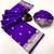 Purple paithani soft silk saree with nath butti & rich zari pallu
