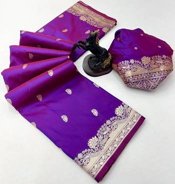 Magenta paithani soft silk saree with nath butti & rich zari pallu 2