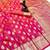 Hot pink banarasi silk saree with zari embossed mango design & rich pallu