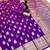 Purple banarasi silk saree with zari embossed mango design & rich pallu