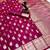 Pink banarasi silk saree with zari embossed mango design & rich pallu