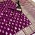 Wine banarasi silk saree with zari embossed mango design & rich pallu
