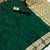 Green soft silk saree with zari gala design & rich woven pallu