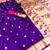Purple soft silk paithani saree with flora zari weaving & muniya border
