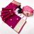 Pink soft silk paithani saree with flora zari weaving & muniya border