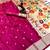 Hot pink soft silk paithani saree with floral zari border & designer pallu