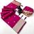 Hot pink soft silk paithani saree with floral zari border & designer pallu