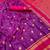 Magenta soft silk saree with dual zari motifs, narayan border & contrast pallu
