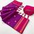 Magenta soft silk saree with dual zari motifs, narayan border & contrast pallu