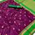 Wine soft silk saree with dual zari motifs, narayan border & contrast pallu