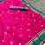 Pink soft silk saree with dual zari motifs, narayan border & contrast pallu
