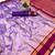 Light lavender soft silk saree with dual zari motifs, narayan border & contrast pallu
