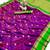Wine soft silk saree with dual zari motifs, narayan border & contrast pallu