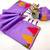 Light lavender soft silk saree with temple border, dual zari motifs & contrast pallu